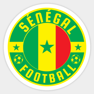 Senegal Football Flag Sticker
